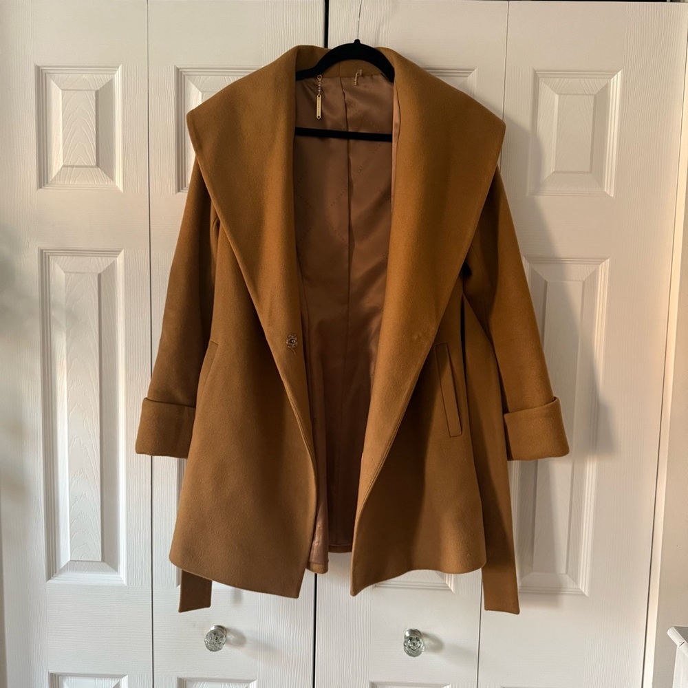 Trina Turk Camel Wool Coat